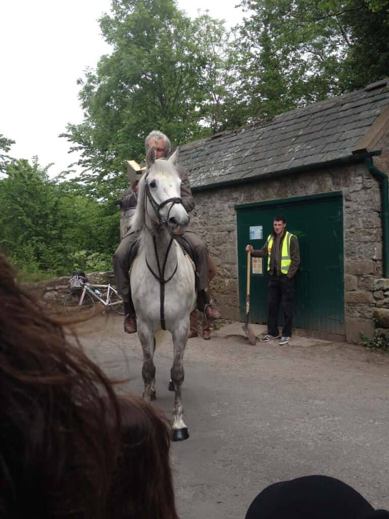 Colm Farrel on a horse 