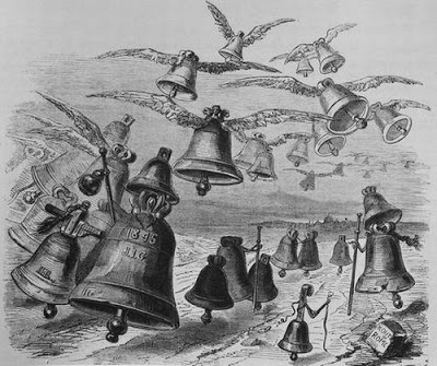 Flying Bells containing Easter Eggs