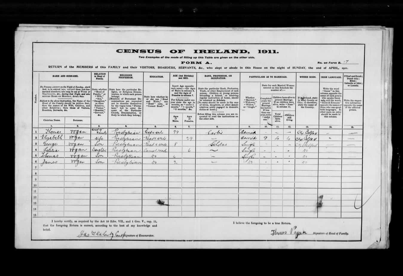 Census record 1911