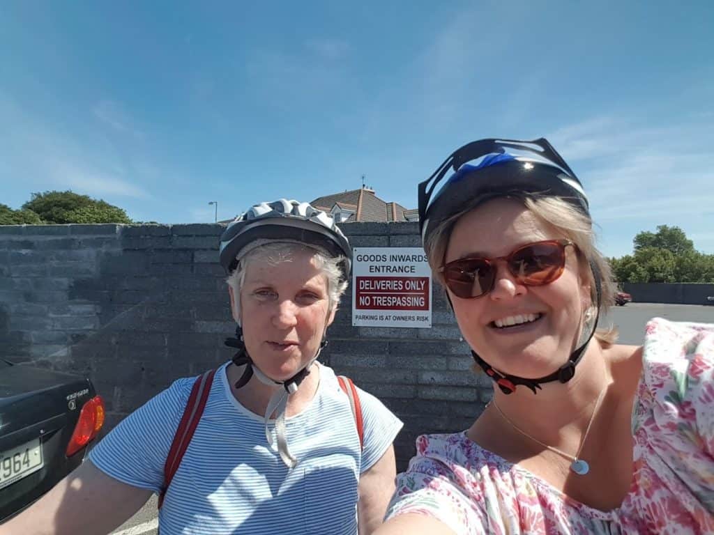 Karen and myself setting out for our cycle