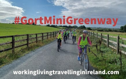 People cycling on the #GortMiniGreenway