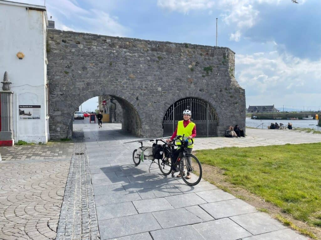 Fiona at Spanish Arch in Galway City