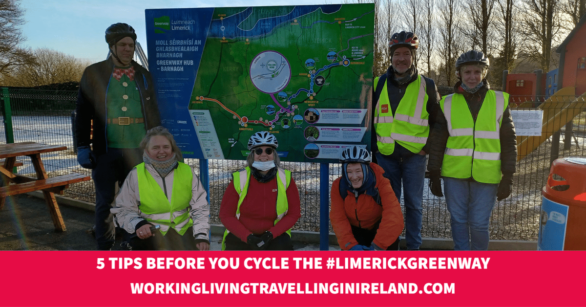 People standing in front of LimerickGreenway sign
